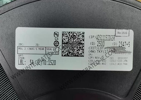 ADS1115IDGSR 16-bit Delta Sigma ADC με ρυθμό δειγματοληψίας 860SPS και διεπαφή I2C Αναλογικός σε Ψηφιακός Μετατροπέας