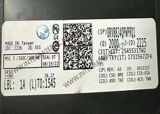 Ολοκληρωμένο κύκλωμα DRV8824QPWPRQ1 47V 1.6A Οδηγός διπολικού βηματικού κινητήρα αυτοκινήτου