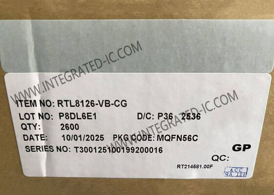 RTL8126-VB-CG Ethernet IC High Speed 5GbE ελεγκτής Ethernet με πακέτο QFN-56