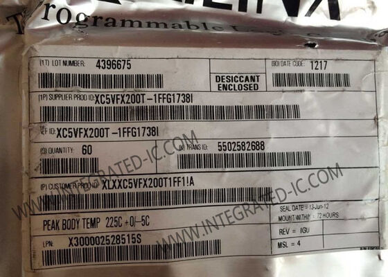 XC5VFX200T-1FFG1738I Πεδίο Προγραμματιζόμενη Πύλη Σύνολο Virtex-5 FXT σειρά Εγκατεστημένη επεξεργασία FPGA