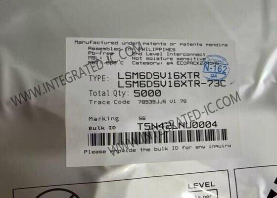 Μονάδα μέτρησης αδράνειας 6 αξόνων με ενσωματωμένη σύντηξη αισθητήρα LSM6DSV16XTR Sensor IC