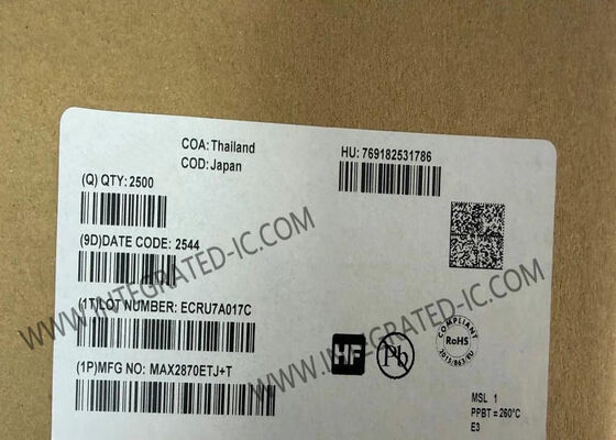 MAX2870ETJ Ultra-Wideband Phase-Locked Loop με ελεγχόμενο με τάση ταλαντωτή 23,5MHz έως 6GHz Low Phase Noise Fractional-N και Integer-N Mode