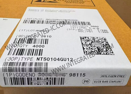 NTS0104GU12 4-bit διπλής τροφοδοσίας μεταφραστικός δέκτης 50Mbps δικατευθυντικό επίπεδο τάσης μεταφραστής IC chip