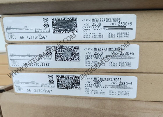 LMC6482AIMX Ασφαλής λειτουργικός ενισχυτής CMOS με εισροή και έξοδο σιδηροδρομίας σε σιδηροδρομία και ρεύμα υπερχαμηλής διαχωριστικότητας