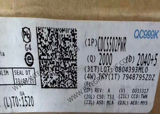 CDCS502PWR Γεννήτης ρολογιού 108MHz με παροχή ισχύος 3.3V στο πακέτο TSSOP-8