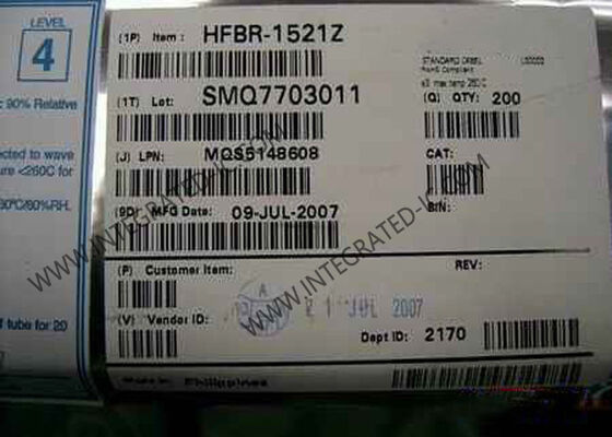 HFBR-1521Z ολοκληρωμένο κύκλωμα τσιπ 5MBd Link Transmitter με μήκος κύματος 660nm και συμβατό με RoHS