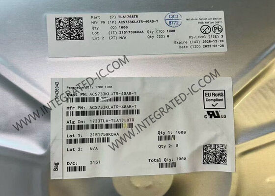 ACS733KLATR-40AB-T 1MHz εύρος ζώνης 40A Ηχογράφηση ρεύματος Γκαλβανικά απομονωμένος αισθητήρας εφέ Hall IC SOIC-16
