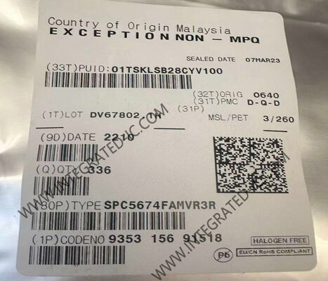 SPC5674FAMVR3R 32-bit 264MHz Qorivva Microcontroller MCU για τη διαχείριση κινητήρων αυτοκινήτων