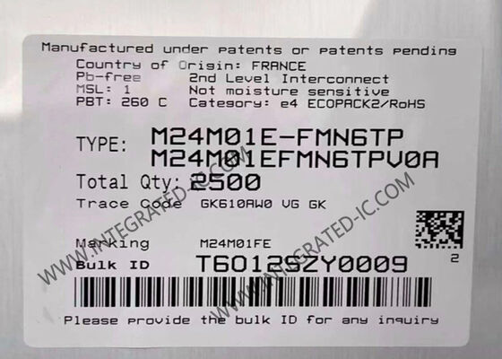 M24M01E-FMN6TP 1Mbit Μη πτητική μνήμη EEPROM IC Chip στο πακέτο SOIC8