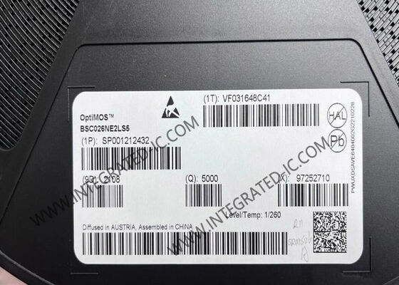 BSC026NE2LS5 Ολοκληρωμένο Κύκλωμα 25V OptiMOS™ 5 Τρανζίστορ Ισχύος N-Channel Power-MOSFET με Ρεύμα Αγωγού 82A και Αντίσταση 4 mOhms