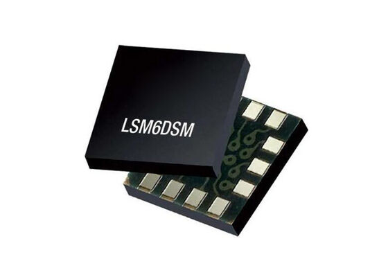 ΛSM6DSM Sensor IC 6-Axis IMU με ανάλυση 16 bit 650 uA ρεύμα και εύρος λειτουργίας -40°C ~ 85°C