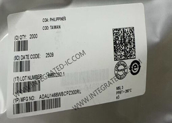 ADAU1466WBCPZ300RL Μικροελεγκτής MCU SigmaDSP Συμπαγής Επεξεργαστής Ψηφιακού Ήχου Με Εκτεταμένη Εσωτερική Μνήμη