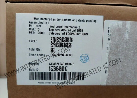 Μικροελεγκτής STM32F030R8T6 MCU με 48MHz Υψηλής Απόδοσης 32-Bit RISC Πυρήνα