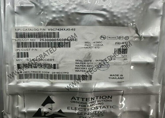 VSC7424XJG-02 10-Θύρας Gigabit Ethernet IC Διαχειριζόμενος Διακόπτης Επιπέδου 2 με Πακέτο BGA-672