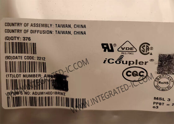 ADUM140D1BRWZ Integrated Circuit Chip Digital Isolator με απομόνωση 3750Vrms 4 καναλιών με ταχύτητα 150Mbps