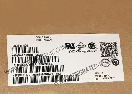 ADM2481BRWZ Integrated Circuit Chip RS-485 Transceiver with 2.5KV Signal Isolation 500Kbps Half Duplex and 3-Channel Isolator