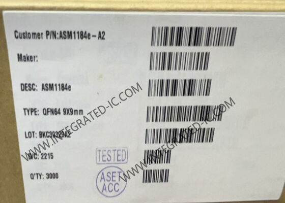 ASM1184E Integrated Circuit Chip PCIe Bridge Chip με PCIe x1 Gen2 QFN-64 πακέτο και διεπαφή I2C