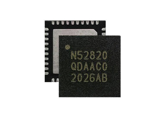 NRF52820-QDAA-R BT IC Bluetooth System-On-Chip με ισχύ εξόδου 8 dBm, υποστήριξη BT 5.3 και εκτεταμένο εύρος θερμοκρασίας -40°C έως 105°C