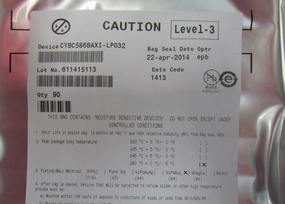 CY8C5868AXI-LP032 Μικροελεγκτής MCU 256kB Flash Μικροελεγκτές 67MHz Εγκατεστημένος MCU