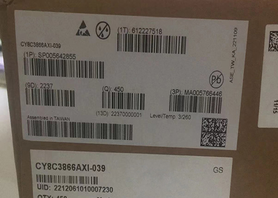 Οκτάμπιτο 67MHz 64KB CY8C3866AXI-039 ολοκληρωμένων κυκλωμάτων ολοκληρωμένο κύκλωμα 100-TQFP μικροελεγκτών τσιπ