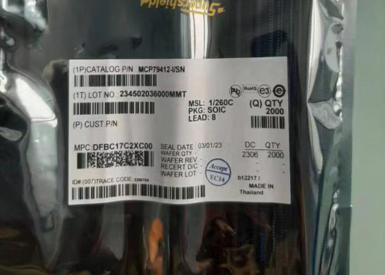 Μεταστροφή MCP79412-I/SN μπαταριών τσιπ ολοκληρωμένων κυκλωμάτων πραγματική - χρονικά ρολόι/ημερολόγιο