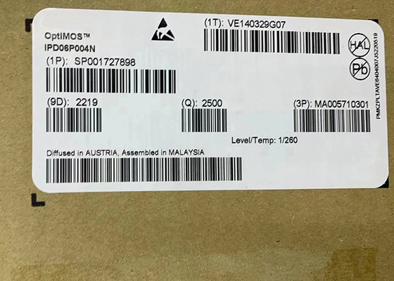 MOSFET δύναμης καναλιών IPD06P004N Π κρυσταλλολυχνία -252-3 τσιπ 60V ολοκληρωμένων κυκλωμάτων