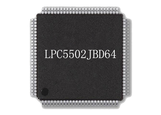 Η επιφάνεια τσιπ HTQFP64 μικροελεγκτών τσιπ LPC5502JBD64 96MHz ολοκληρωμένων κυκλωμάτων τοποθετεί