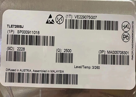 Τσιπ 20Kbps πομποδεκτών τσιπ 8SOIC ολοκληρωμένων κυκλωμάτων ολοκληρωμένου κυκλώματος TLE7258SJ πομποδεκτών της LIN