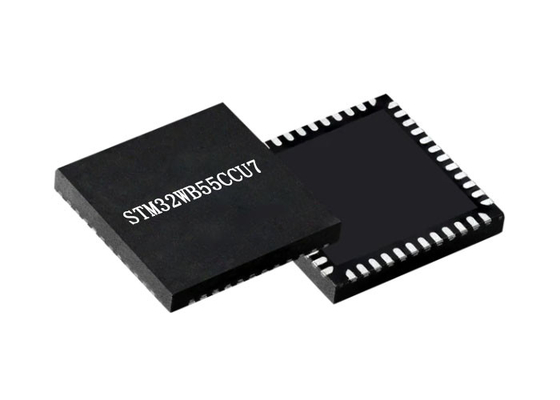 Τριανταδυάμπιτο MCU ολοκληρωμένο κύκλωμα πομποδεκτών βραχιόνων 2.48GHz RF μικροελεγκτών MCU STM32WB55CCU7