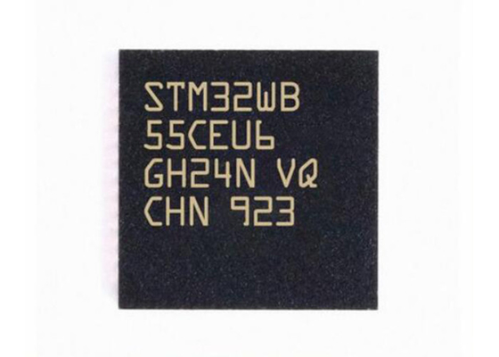πολυπρωτόκολλο ασύρματο τριανταδυάμπιτο MCU μικροελεγκτών MCU 48UFQFN 2Mbps STM32WB55CEU6