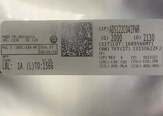 Ανάλογο καναλιών τσιπ ADS122C04IPWR 4 ολοκληρωμένων κυκλωμάτων στους ψηφιακούς μετατροπείς 16TSSOP