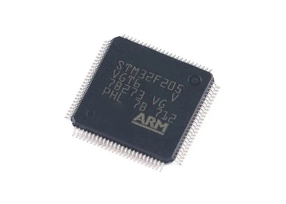 Η επιφάνεια ενιαίος-πυρήνων 100-LQFP STM32F205VGT6 τοποθετεί το τριανταδυάμπιτο ολοκληρωμένο κύκλωμα μικροελεγκτών