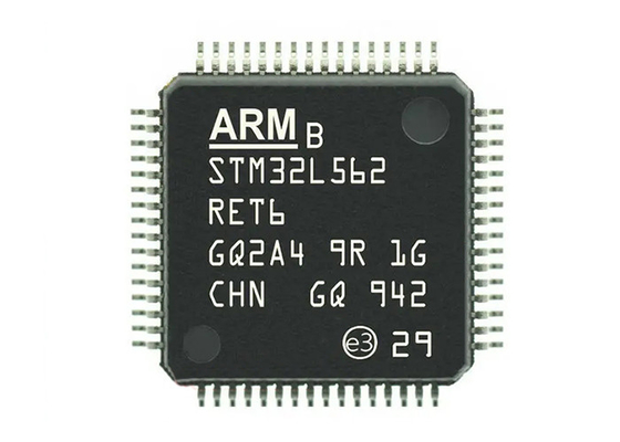 512KB ενσωματωμένη επιφάνεια μικροελεγκτών 64-LQFP ΛΑΜΨΗΣ η STM32L562RET6 τοποθετεί