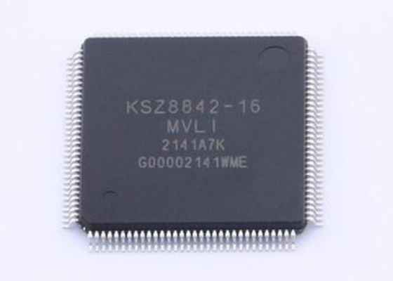 KSZ8842-16MVLI Ethernet IC 3.3V Δύο θύρες Ethernet Switch IC στο πακέτο LQFP128