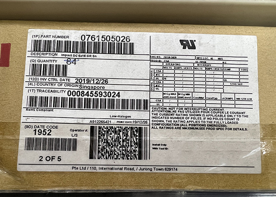 76150-5026 Backplane τσιπ ολοκληρωμένων κυκλωμάτων συνδετήρες 288POS μέσω της τρύπας