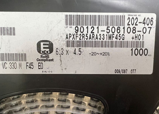 APXF2R5ARA331MF45G πολυμερείς πυκνωτές 12mOhm αργιλίου τσιπ 330uF ολοκληρωμένων κυκλωμάτων