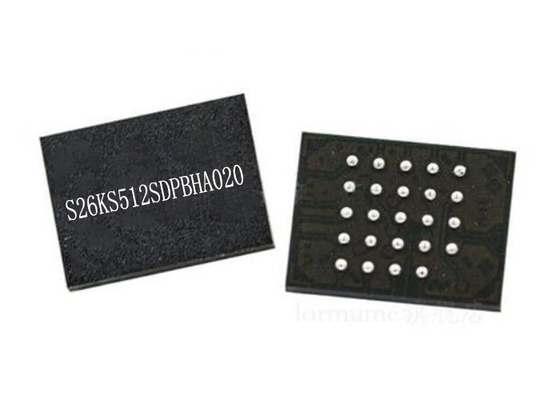 512Mbit ολοκληρωμένο κύκλωμα S26KS512SDPBHA020 μνήμης ΟΎΤΕ παράλληλος τσιπ 24-FBGA 166MHz αστραπιαίας σκέψης