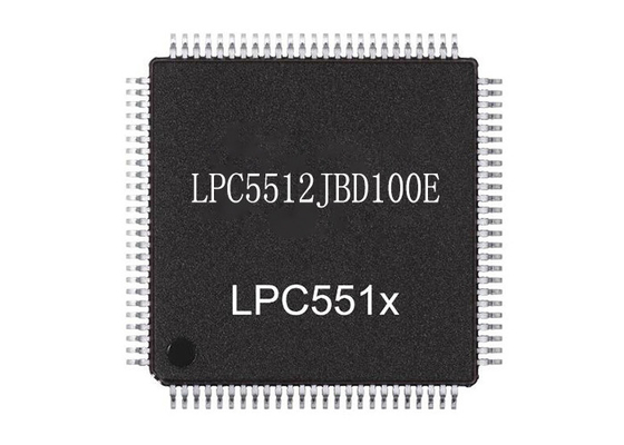150MHz ενιαία λάμψη μικροελεγκτών 100-LQFP 64KB πυρήνων ενσωματωμένη LPC5512JBD100E