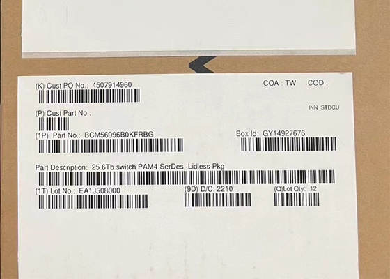 BCM56996B0KFRBG Integrated Circuit Chip 25.6Tb/S StrataXGS Tomahawk 4 Διακόπτες Ethernet