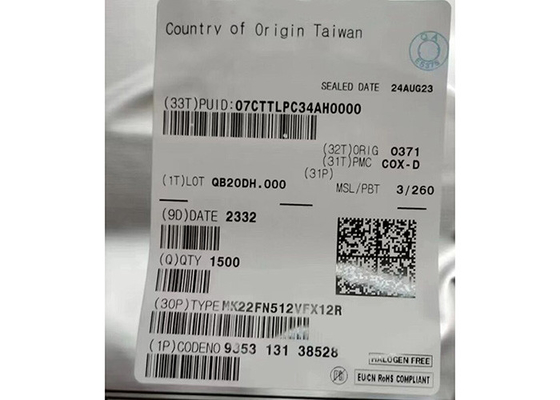 Μικροελεγκτής 120MHz MCU MK22FN512VFX12R 32Bit Single Core 88-QFN