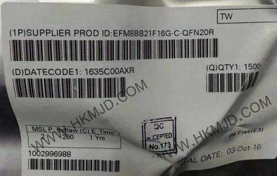 Μικροελεγκτής MCU EFM8BB21F16G-C-QFN20R 8-Bit 50MHz CIP-51 8051 Μικροελεγκτής IC 20-QFN
