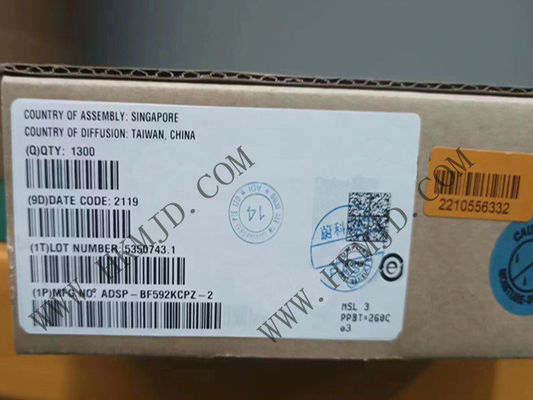 Μικροελεγκτής MCU ADSP-BF592KCPZ-2 Μέχρι 200MHz Ψηφιακοί επεξεργαστές σήματος 64-VFQFN