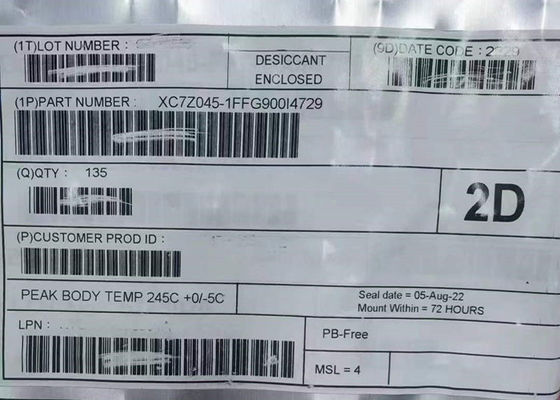 Πλαίσιο προγραμματισμού πύλης XC7Z045-1FFG900I 2 πυρήνες SoC FPGA Chip FBGA-900