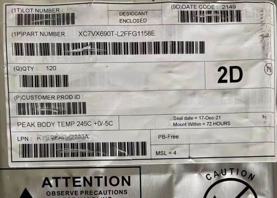 Χώρος Προγραμματισμού Πύλης XC7VX690T-L2FFG1158E 640MHz FPGA Προγραμματισμός Λογικής IC