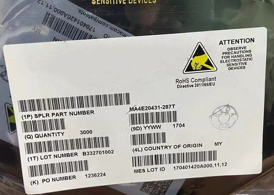 Τσιπ ολοκληρωμένου κυκλώματος MA4E20431-287T Low Barrier RF Schottky Diode SOT-23 Package