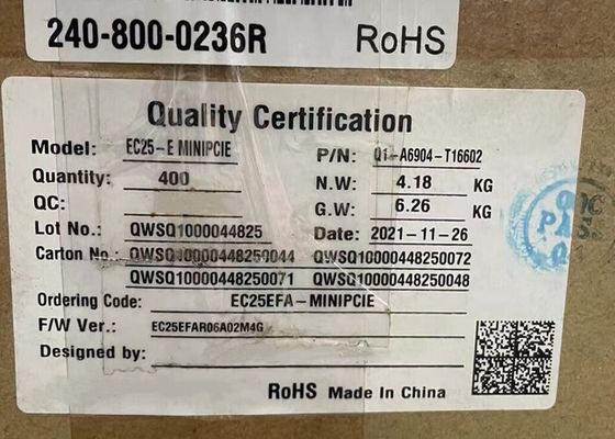 Μονάδα ασύρματης επικοινωνίας EC25EFA-MINIPCIE-S, σειράς Mini PCIe LTE Cat 4