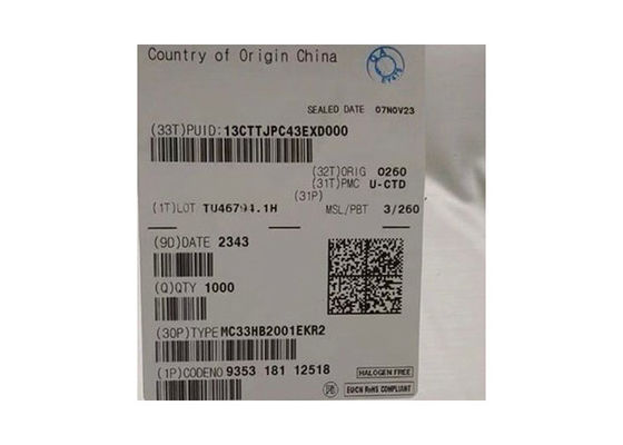 Συμπληρωμένο κύκλωμα chip MC33HB2001EKR2 10A Brushed DC Motor Driver