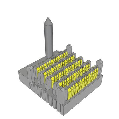 Συνδέτες EBTM-4-10-2.0-S-VT-1-R 80POS Υψηλής ταχύτητας Backplane Right-Angle Header
