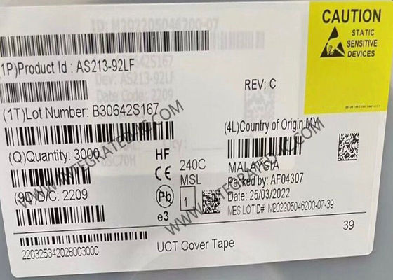 AS213-92LF Μονάδα ασύρματης επικοινωνίας 0.1GHz έως 3GHz pHEMT GaAs SPDT Switch IC