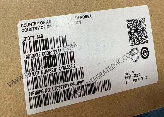 Συμπληρωματικό κύκλωμα LTC2979IY 9V έως 72V Ιδανικός ελεγκτής γέφυρας διόδου DFN8